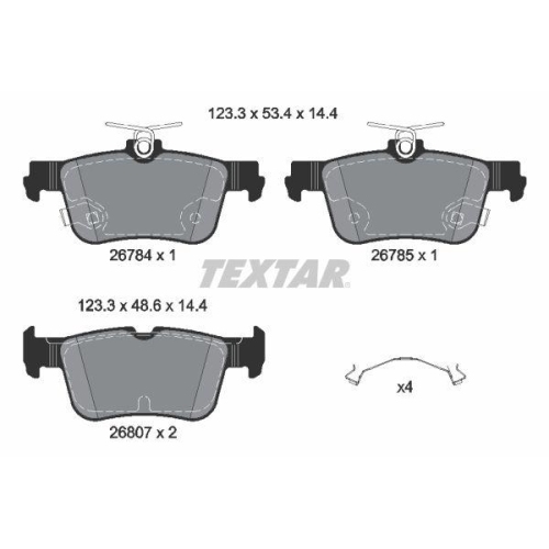 TEXTAR Bremsbelagsatz, Scheibenbremse Q+ 2678401