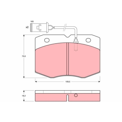TRW Bremsbelagsatz, Scheibenbremse GDB1111