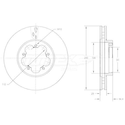 TOMEX Brakes Bremsscheibe TX 72-84