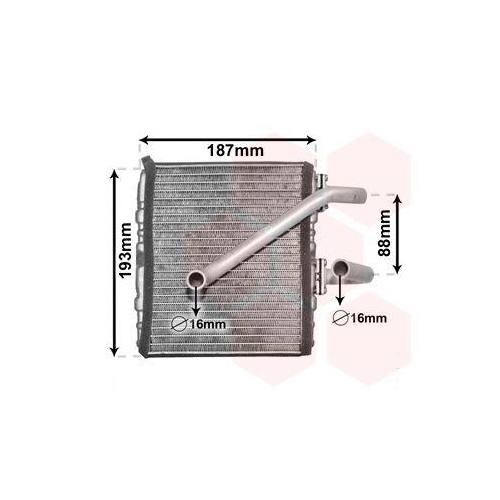 VAN WEZEL W&auml;rmetauscher, Innenraumheizung 51006107