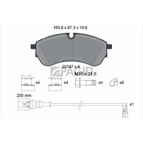 PAGID Bremsbelagsatz, Scheibenbremse T4258N