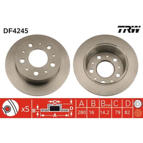 TRW Bremsscheibe DF4245