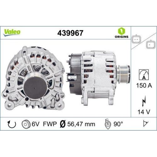 VALEO Generator VALEO ORIGINS - NEW O.E. TECHNOLOGIE 439967