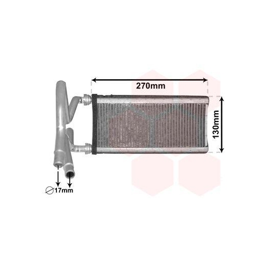 VAN WEZEL W&auml;rmetauscher, Innenraumheizung 53006706