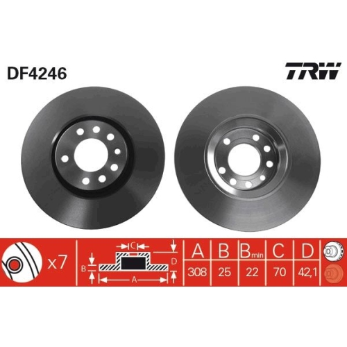 TRW Bremsscheibe DF4246