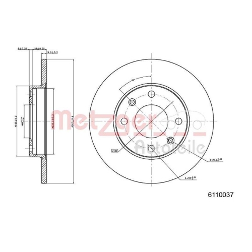 METZGER Bremsscheibe 6110037