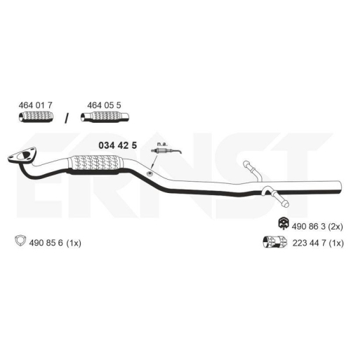 ERNST Abgasrohr 034425