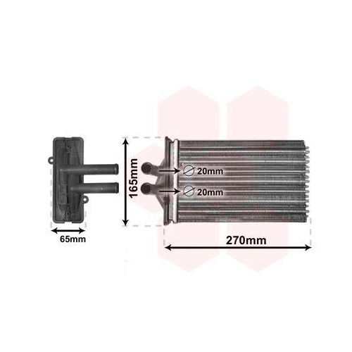 VAN WEZEL W&auml;rmetauscher, Innenraumheizung 74006082