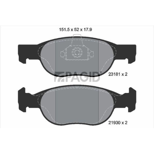 PAGID Bremsbelagsatz, Scheibenbremse T1151N