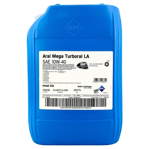 Aral Motor&ouml;l Motoren&ouml;l MegaTurboral LA 10W-40 - 20 Liter Kanister 15BD3B