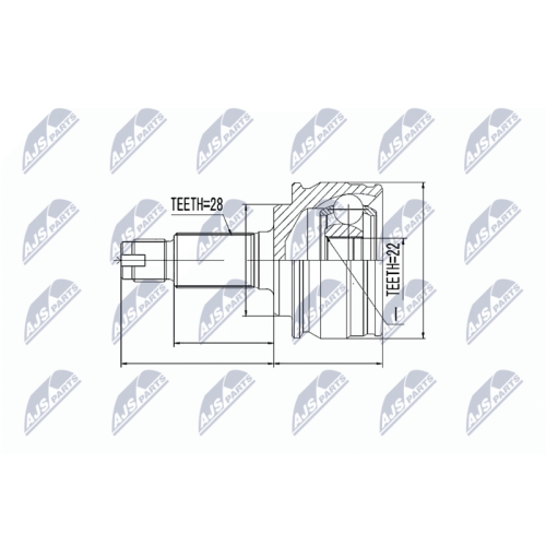 NTY Gelenksatz, Antriebswelle NPZ-SU-029