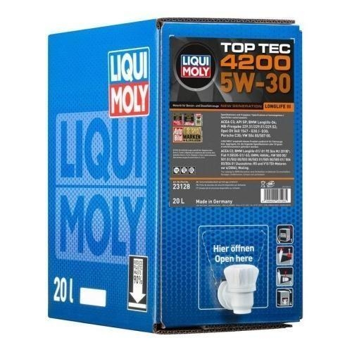 LIQUI MOLY Top Tec 4200 Motoröl 5W-30 New Generation 20-Liter Bag in Box 23128