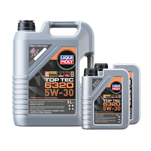 Motor&ouml;l Motoren&ouml;l LIQUI MOLY Top Tec 6320 5W-30 - 7 Liter 7L 23158+2X23157