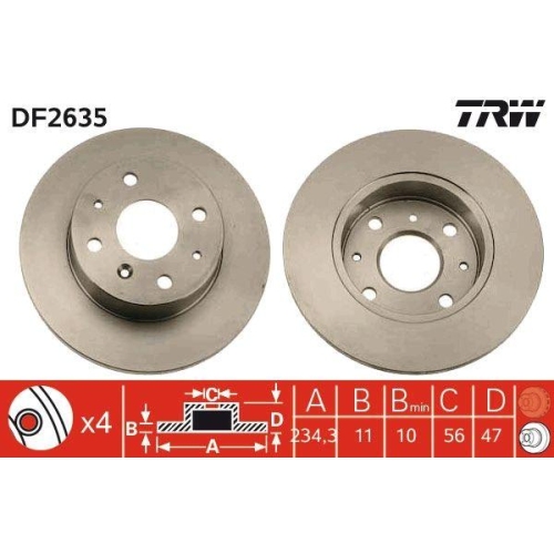 TRW Bremsscheibe DF2635