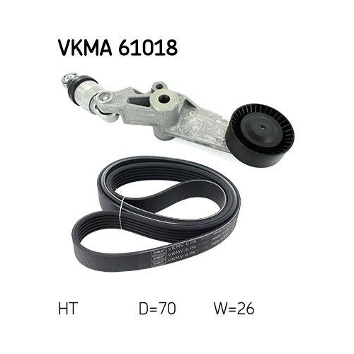 SKF Keilrippenriemensatz VKMA 61018