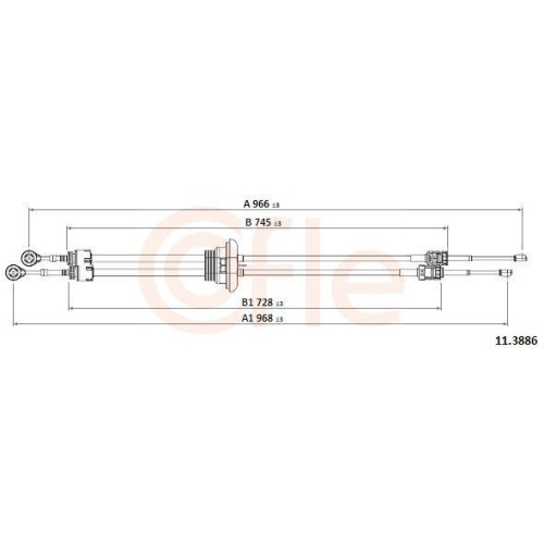 COFLE Seilzug, Schaltgetriebe 11.3886
