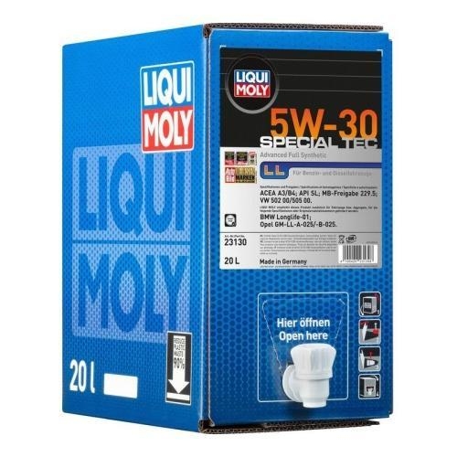 Liqui Moly Motoröl Special Tec LL, 5W-30, 20-Liter Kanister Bag in Box 23130
