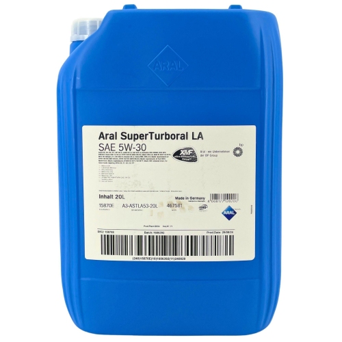 Aral Motor&ouml;l Motoren&ouml;l SuperTurboral LA 5W-30, 20 Liter Kanister 15870E