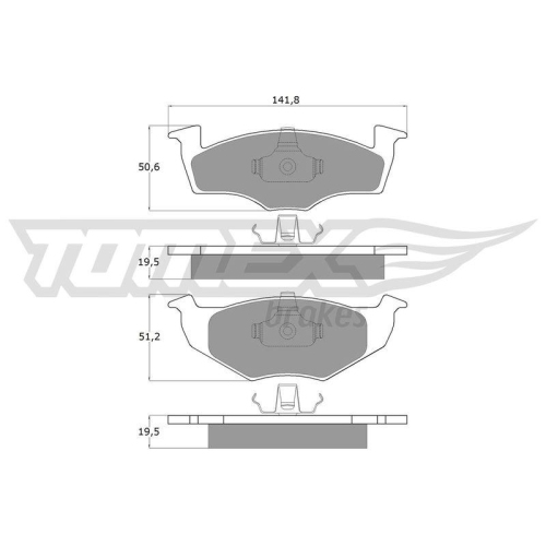TOMEX Brakes Bremsbelagsatz, Scheibenbremse TX 10-86