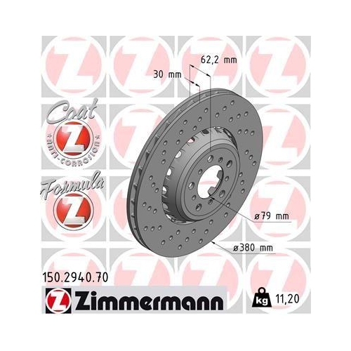 ZIMMERMANN Bremsscheibe FORMULA Z 150.2940.70