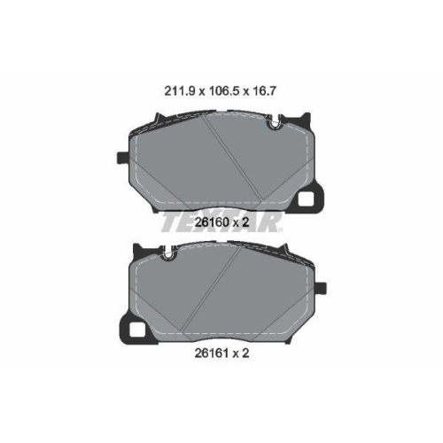 TEXTAR Bremsbelagsatz, Scheibenbremse Q+ 2616001