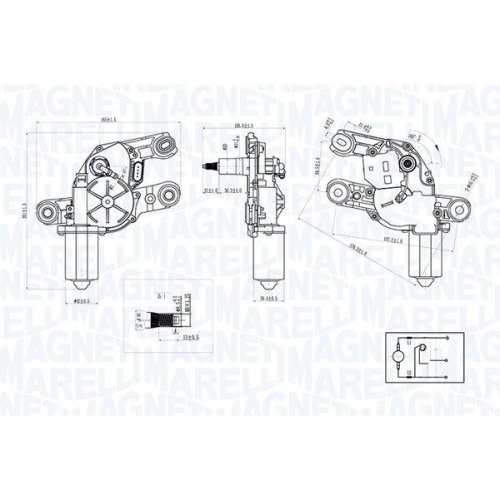 MAGNETI MARELLI Wischermotor 064075200010