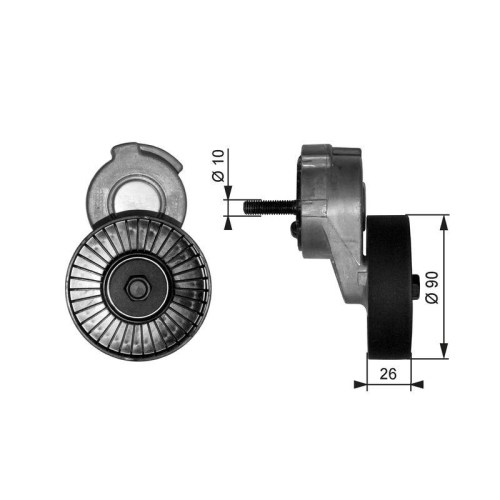 GATES Riemenspanner, Keilrippenriemen DriveAlign&trade; T38113