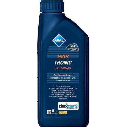 Aral Motor&ouml;l Motoren&ouml;l HighTronic 5W-40 1 Liter Flasche 15F47B