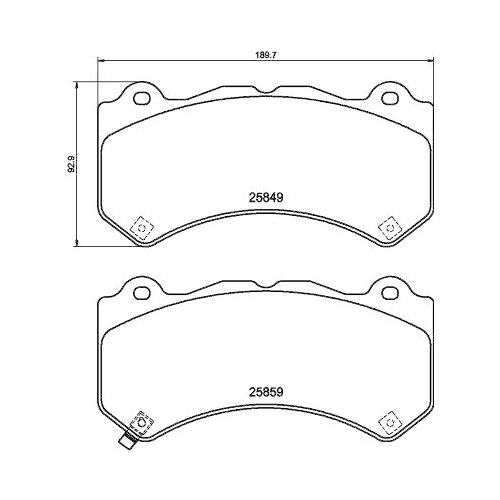 HELLA Bremsbelagsatz, Scheibenbremse 8DB 355 021-041
