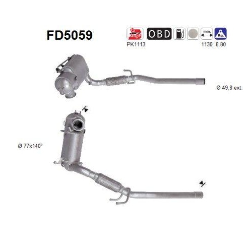 AS Ru&szlig;-/Partikelfilter, Abgasanlage FD5059