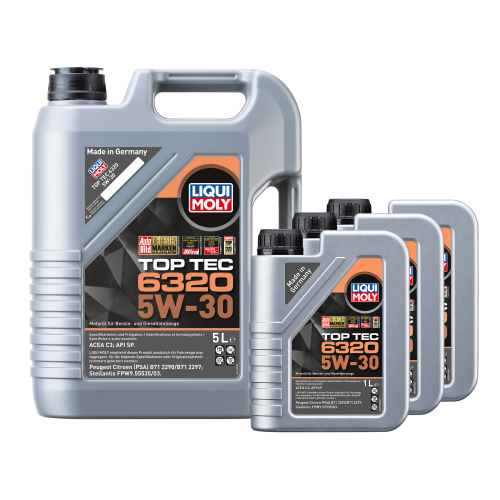 Motor&ouml;l Motoren&ouml;l LIQUI MOLY Top Tec 6320 5W-30 - 8 Liter 8L 23158+3X23157