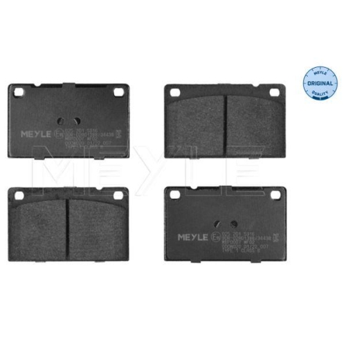 MEYLE Bremsbelagsatz, Scheibenbremse MEYLE-ORIGINAL: True to OE. 025 201 5316