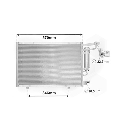 VAN WEZEL Kondensator, Klimaanlage 18005583