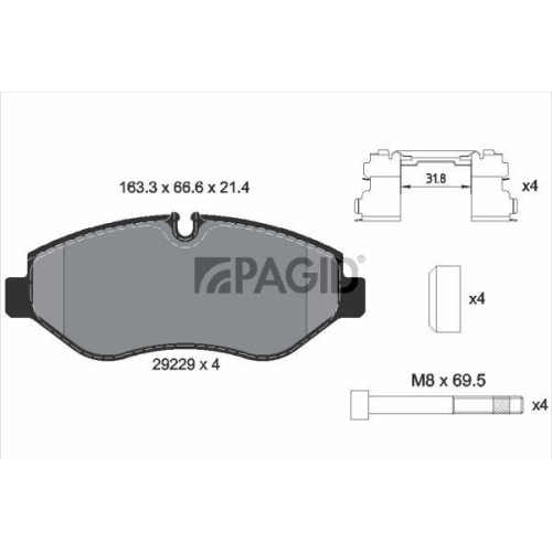 PAGID Bremsbelagsatz, Scheibenbremse C6023N