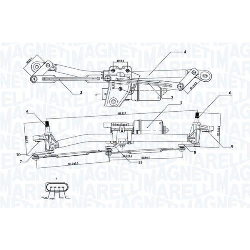MAGNETI MARELLI Scheibenreinigungsanlage 064351735010