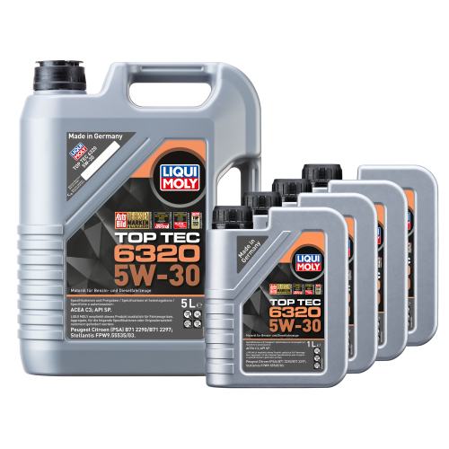 Motor&ouml;l Motoren&ouml;l LIQUI MOLY Top Tec 6320 5W-30 - 9 Liter 9L 23158+4X23157