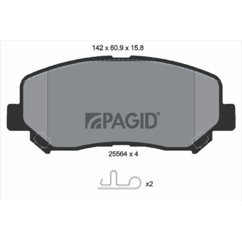 PAGID Bremsbelagsatz, Scheibenbremse T2194N