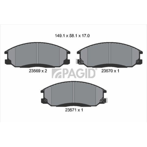 PAGID Bremsbelagsatz, Scheibenbremse T1307N