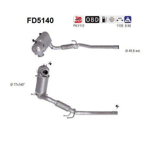 AS Ru&szlig;-/Partikelfilter, Abgasanlage FD5140