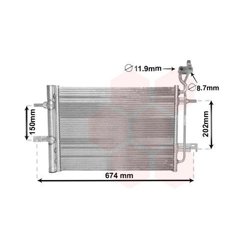VAN WEZEL Kondensator, Klimaanlage 37005620