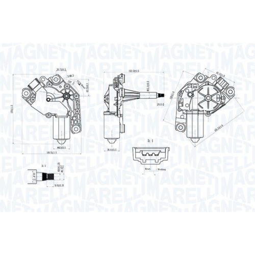 MAGNETI MARELLI Wischermotor 064075500010