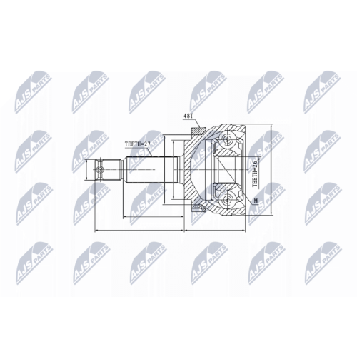 NTY Gelenksatz, Antriebswelle NPZ-HY-507