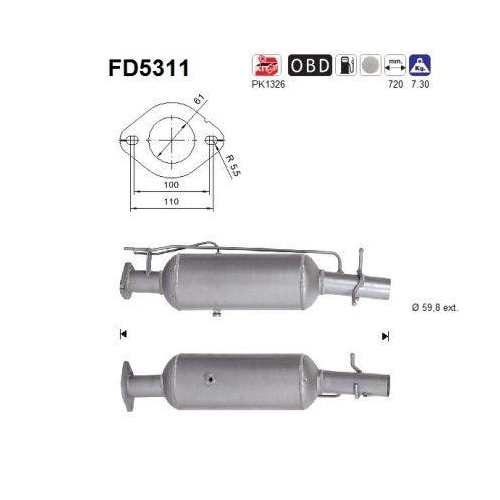 AS Ru&szlig;-/Partikelfilter, Abgasanlage FD5311