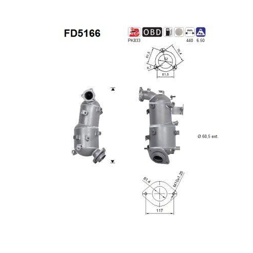 AS Ru&szlig;-/Partikelfilter, Abgasanlage FD5166