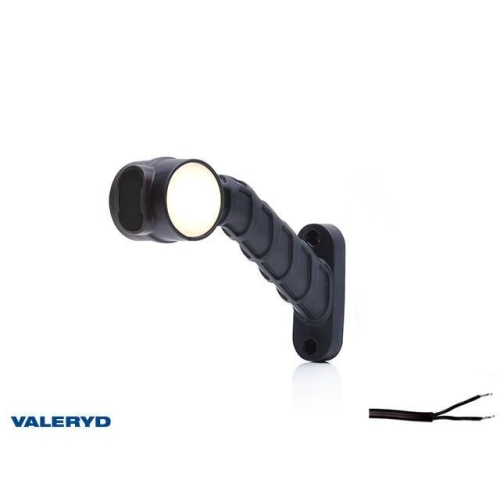 LED Begrenzungsleuchte WAS R 189x140x55 wei&szlig;/rot 200mm Kabel Anh&auml;nger Valeryd