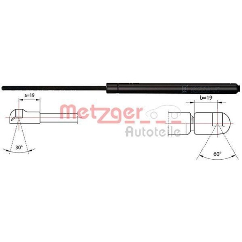 METZGER Gasfeder, Koffer-/Laderaum 2110449