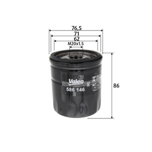 VALEO Ölfilter 586146