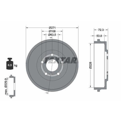 TEXTAR Bremstrommel 94049900