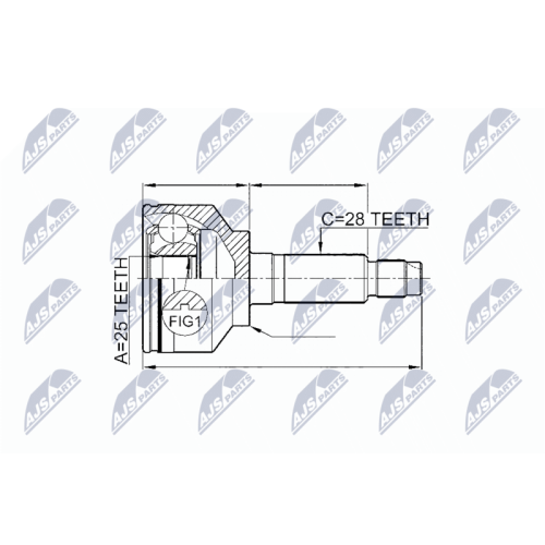 NTY Gelenksatz, Antriebswelle NPZ-KA-349