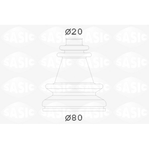 SASIC Faltenbalgsatz, Antriebswelle 4003406